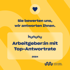 kununu - Arbeitgeber:in mit Top-Antwortrate 2024